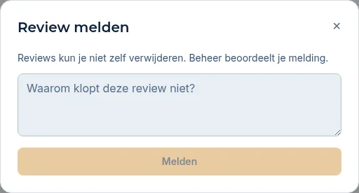 Het venster Review melden