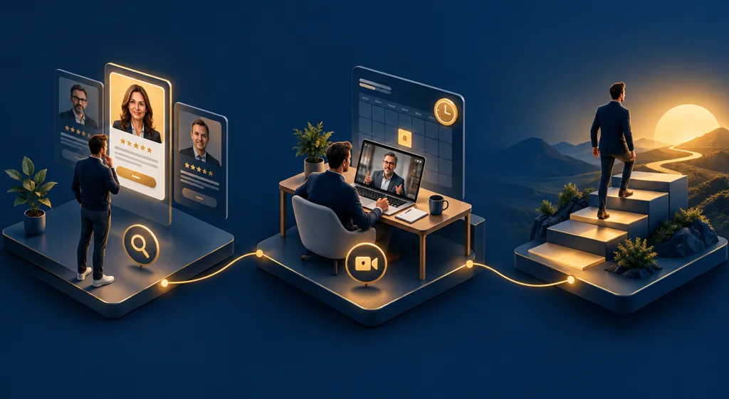 Van expert kiezen, via een sessie online of op locatie, naar je volgende stap